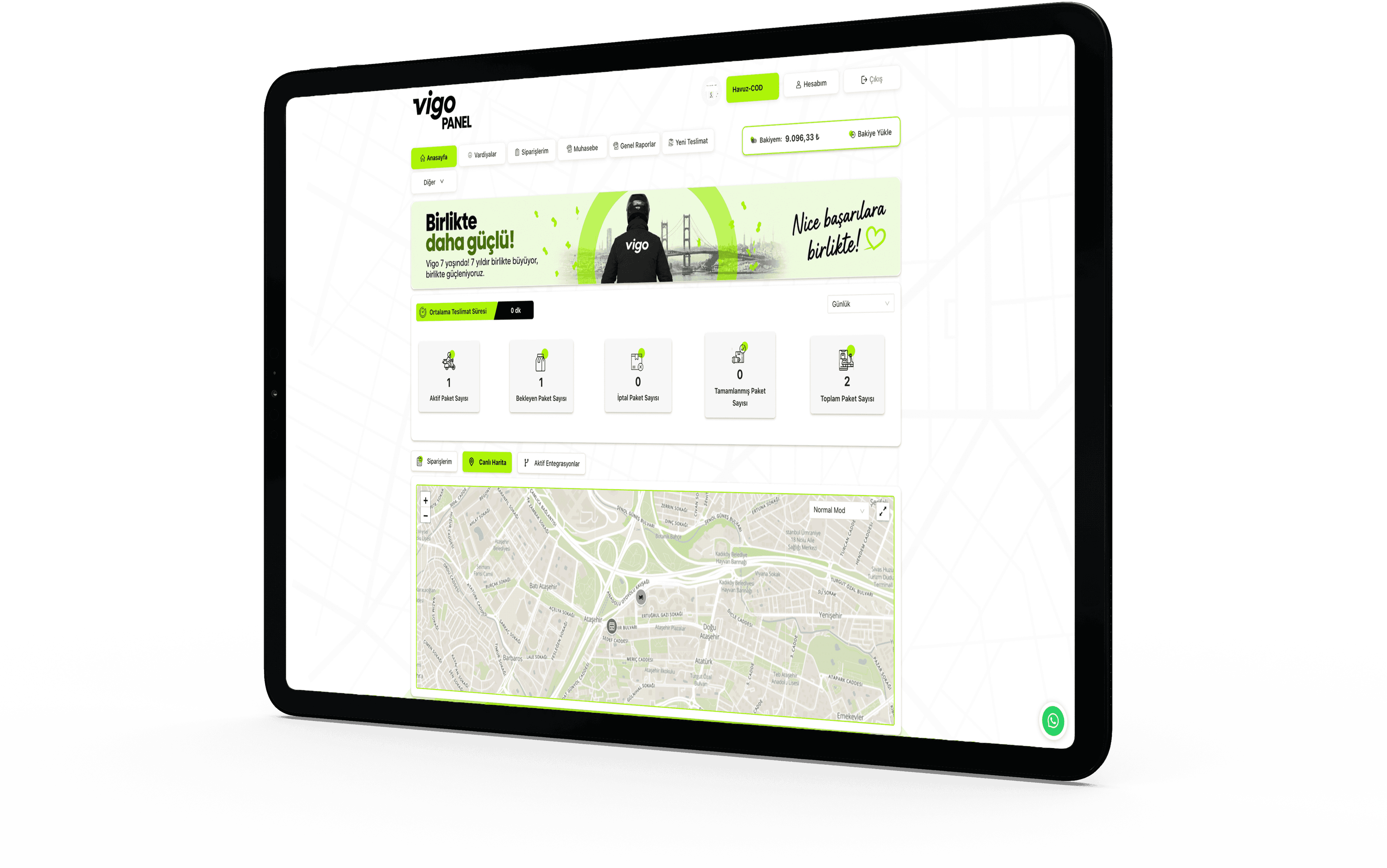 Lojistiği otomasyonla yöneten akıllı dijital altyapı Vigo Panel